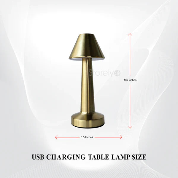 Metal Brass Led rechargeable Table Lamp