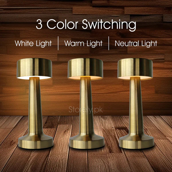 Metal Brass Led rechargeable Table Lamp