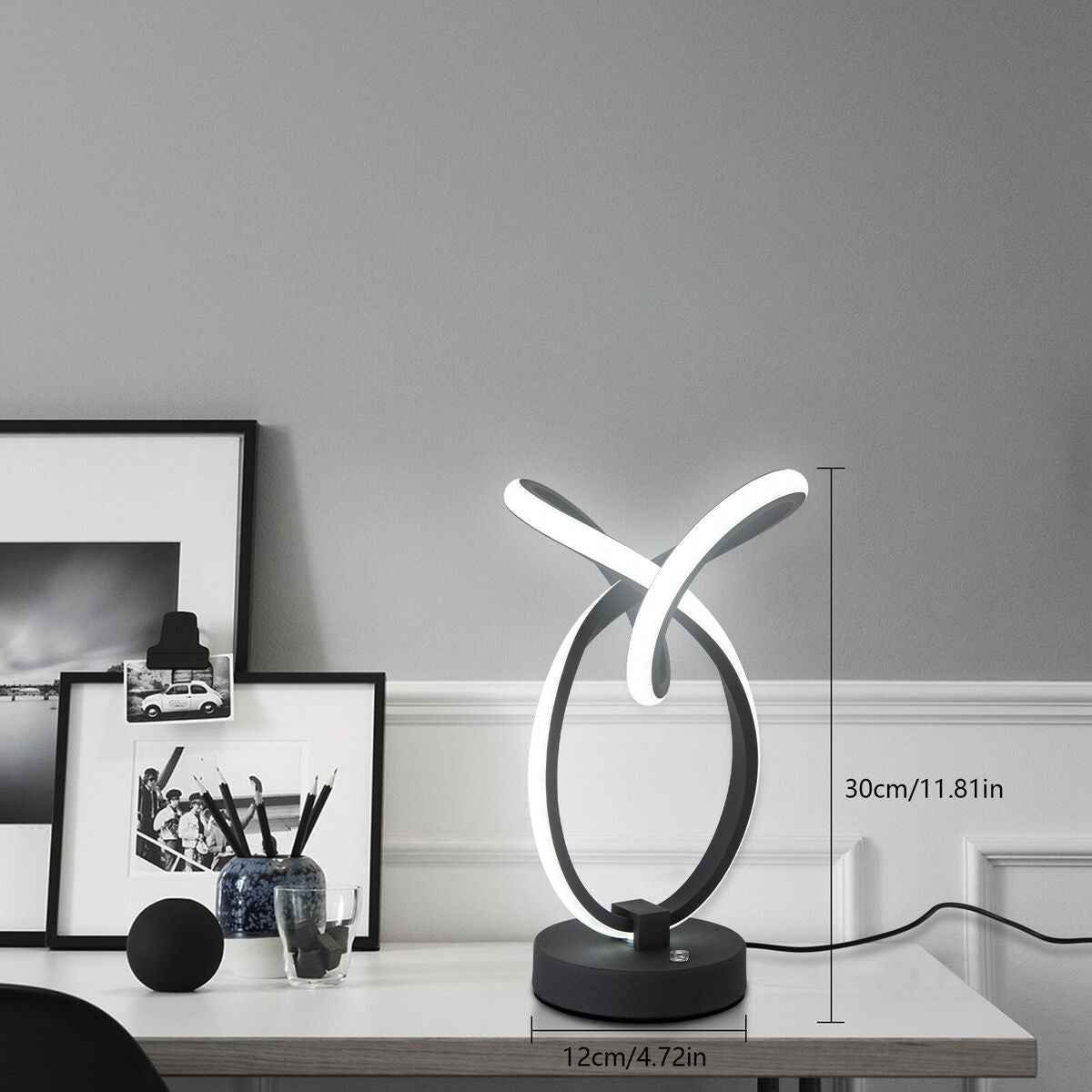 Twisted LED table Lamp with Dual Lights